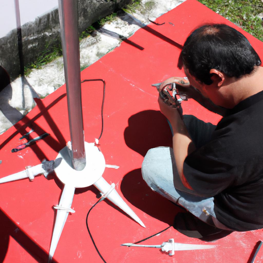 Person working on antenna design