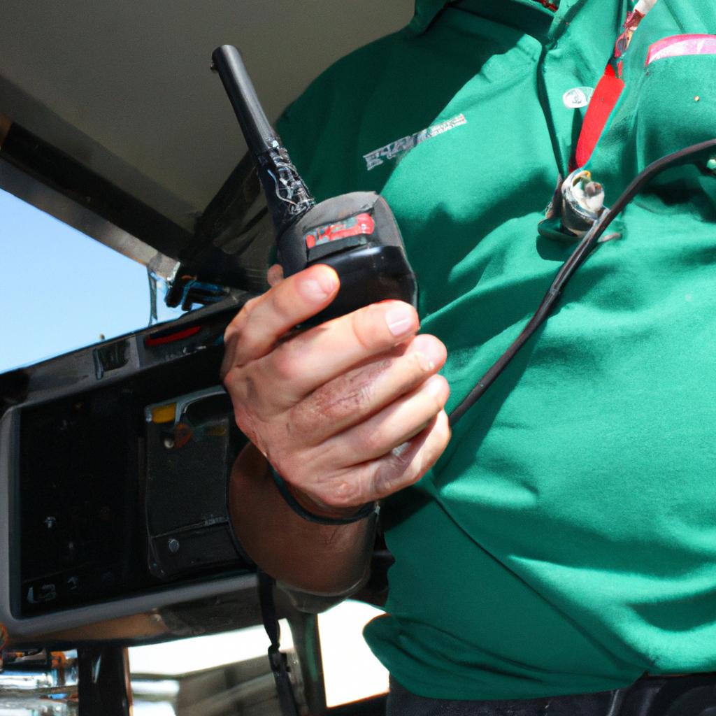 Person operating radio communication equipment