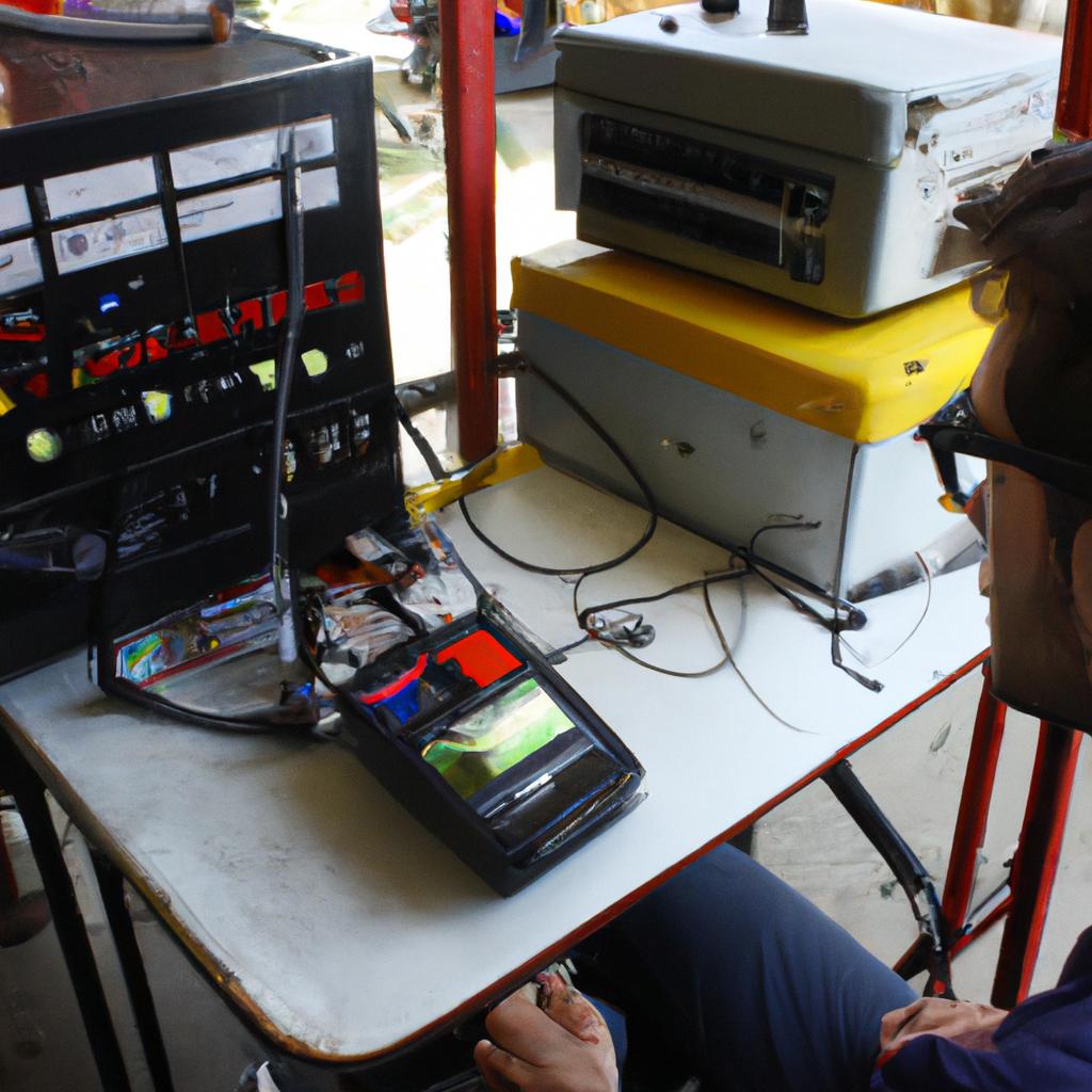 Person operating radio transmission equipment